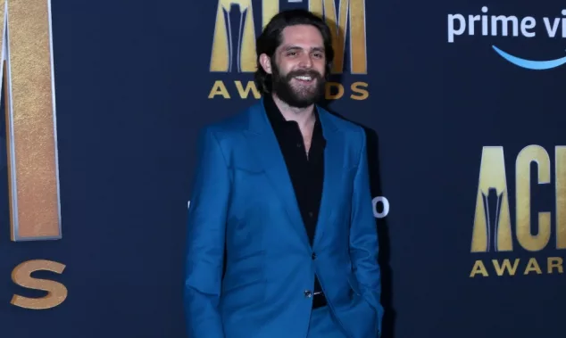 Thomas Rhett at the 2022 Academy of Country Music Awards Arrivals at Allegient Stadium on March 7^ 2022 in Las Vegas^ NV