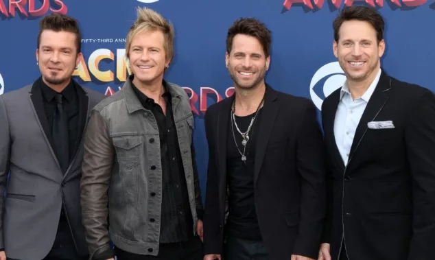 Barry Knox^ Josh McSwain^ Matt Thomas^ Scott Thomas^ Parmalee at the Academy of Country Music Awards 2018 at MGM Grand Garden Arena on April 15^ 2018 in Las Vegas^ NV