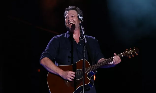 Blake Shelton performs in concert during the 2017 CMA Music Festival on June 9^ 2017 at Nissan Stadium in Nashville^ Tennessee.
