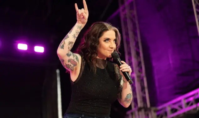 Ashley McBryde performs in concert on April 5^ 2024 in Fort Lauderdale^ Florida. The performance was part of the Tortuga Music Festival.