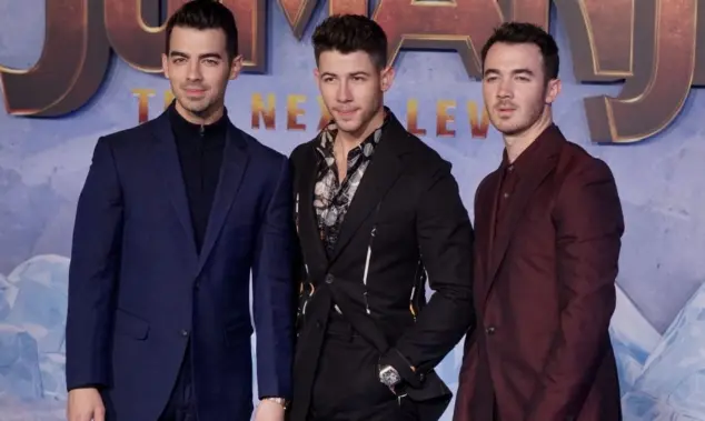 Joe Jonas^ Nick Jonas^ Kevin Jonas attend the premiere of Sony Pictures' "Jumanji: The Next Level" at TCL Chinese Theatre on December 09^ 2019 in Hollywood^ California