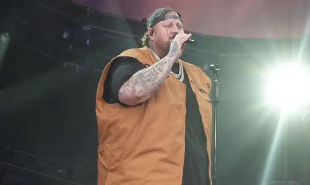 Jelly Roll preparing for performance at the Global Citizen Festival 2024. New York^ USA - September 28^ 2024