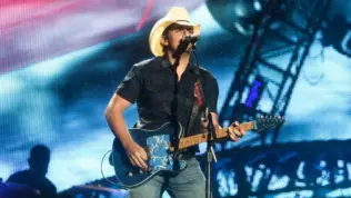 Brad Paisley performs onstage at the 2015 FarmBorough Festival - Day 2 at Randall's Island on June 27^ 2015 in New York City.