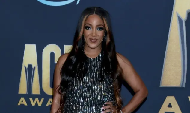 Mickey Guyton at the 2022 Academy of Country Music Awards Arrivals at Allegient Stadium on March 7^ 2022 in Las Vegas^ NV