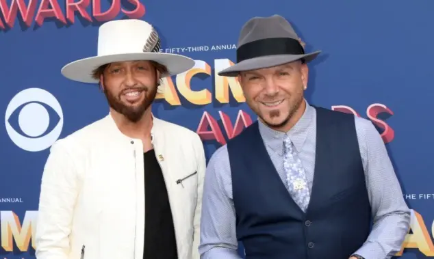 Preston Brust^ Chris Lucas^ LOCASH at the Academy of Country Music Awards 2018 at MGM Grand Garden Arena on April 15^ 2018 in Las Vegas^ NV