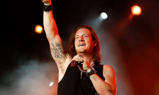 Tyler Hubbard of Florida Georgia Line performs at the 2nd Annual Academy of Country Music (ACM) Party For A Cause Festival - "Outnumber Hunger Live!" at The LINQ in Las Vegas^ Nevada. LAS VEGAS-APR 4