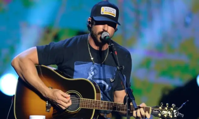 Riley Green performs in Hollywood^ Florida on November 14^ 2024. The performance was part of Audacy’s Stars and Strings benefit concert.