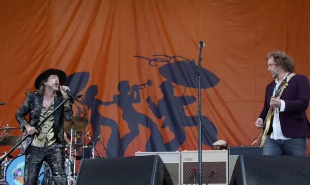 Chris and Rich Robinson of the Black Crowes performs at the 2022 New Orleans Jazz and Heritage Festival New Orleans^ LA USA