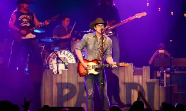 Jon Pardi performs onstage during the "All Time High" tour at the Paramount on January 16^ 2016 in Huntington^ New York.