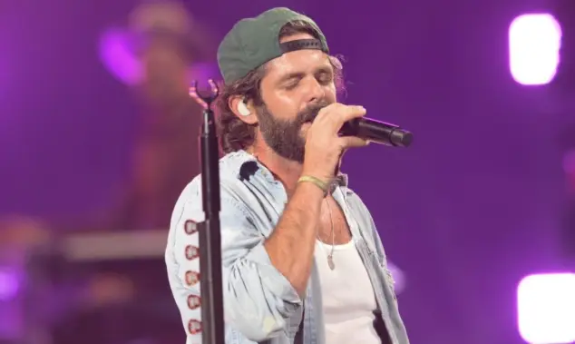 Thomas Rhett performs in West Palm Beach^ Florida on September 4^ 2025. The performance was part of his Better In Boots tour.