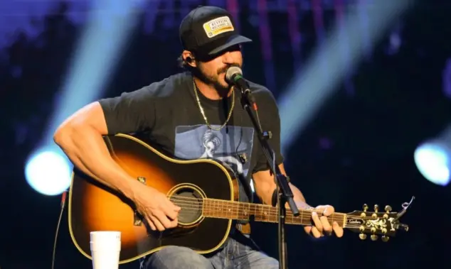 Riley Green performs in Hollywood^ Florida on November 14^ 2024. The performance was part of Audacy’s Stars and Strings benefit concert.