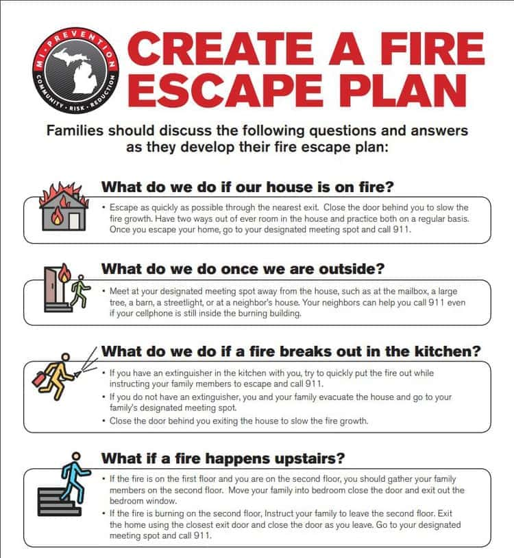 State Fire Marshall Recommends Fire Escape Plan | K105.3