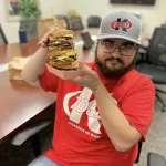 STACKED burger eating challenge with RJ's Metropolitan