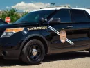 New Mexico State Police cruiser at New Mexico State Police station 4^ Alamogordo NM 88310.