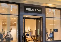 Peloton store in a shopping mall. Peloton Interactive^ Inc. is an American exercise equipment and media company.