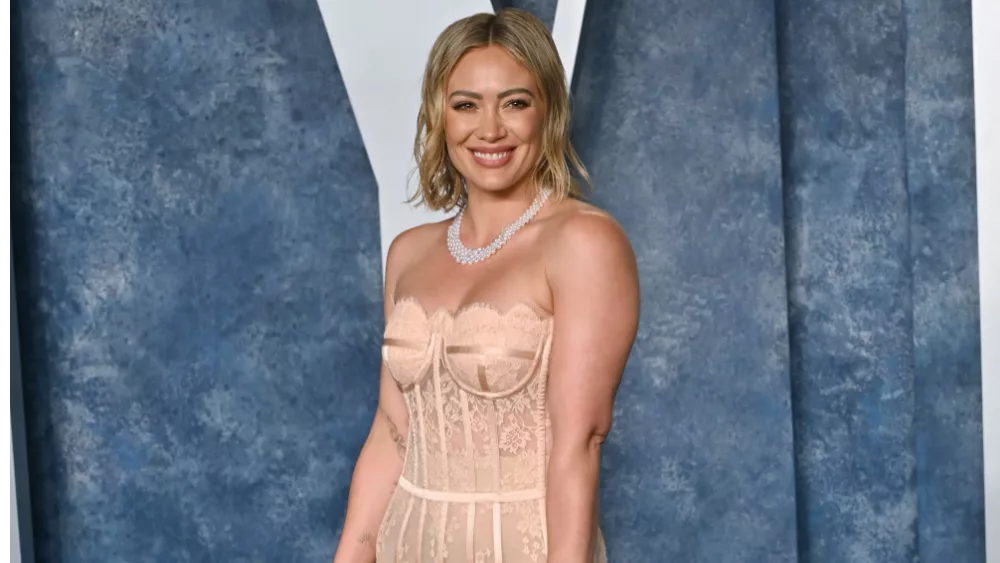 Hilary Duff at the 2023 Vanity Fair Oscar Party at the Wallis Annenberg Center