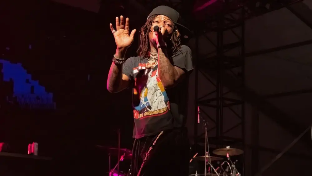 J.I.D. performs at Bonnaroo music festival Manchester^ Tennessee USA - 06-17-2023