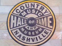 Logo and sign for Country Music Hall of Fame and Museum; Nashville Tennessee