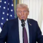 U.S. President Donald Trump takes part in a joint press conference with the Israeli Prime Minister. Washington^ D.C.^ USA - September 30 2025