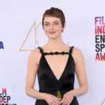 Emma Stone at the 2025 Film Independent Spirit Awards.SANTA MONICA^ USA. February 22^ 2025