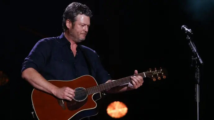 Blake Shelton performs in concert during the 2017 CMA Music Festival on June 9^ 2017 at Nissan Stadium in Nashville^ Tennessee.