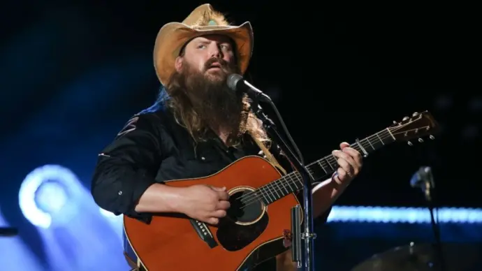 Chris Stapleton performs at the 2018 CMA Fest at Nissan Stadium on June 9^ 2018 in Nashville^ Tennessee.
