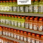 A display of Gatorade sports drinks at a Publix Grocery Store. Orlando^ FL USA - May 19^ 2021