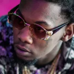 Rapper Offset at press conference. MOSCOW - 27^ MARCH^ 2015