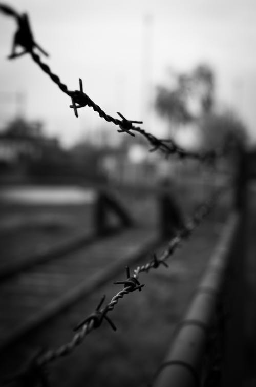 black-and-white-fence-crime-forbidden