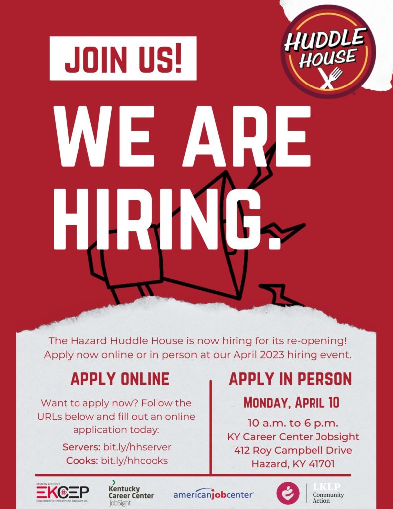 Huddle House in Hazard Hiring Staff for Reopening | Q95FM