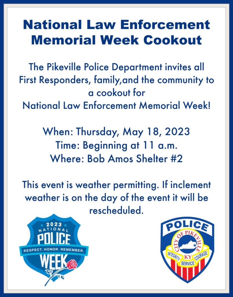 Pikeville Police Department Hosting Cookout for National Law