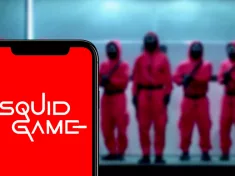 Smartphone with the logo of "The Squid Game"