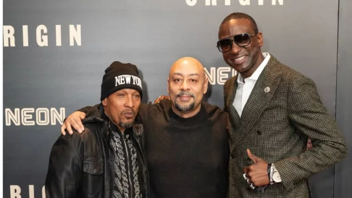 Korey Wise^ Raymond Santana^ Yusef Salaam^ members of the Central Park Five (now called 'Exonerated Five') at Alice Tully Hall in New York on November 30^ 2023