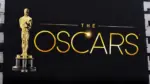 The words "Oscars"on a black LED billboard advertising. are awards for artistic and technical merit for the American film industry. Oscars ceremony held at the Dolby Theatre