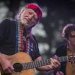 Willie Nelson and son Micah performing at Outside Lands music festival Sutro Stage.