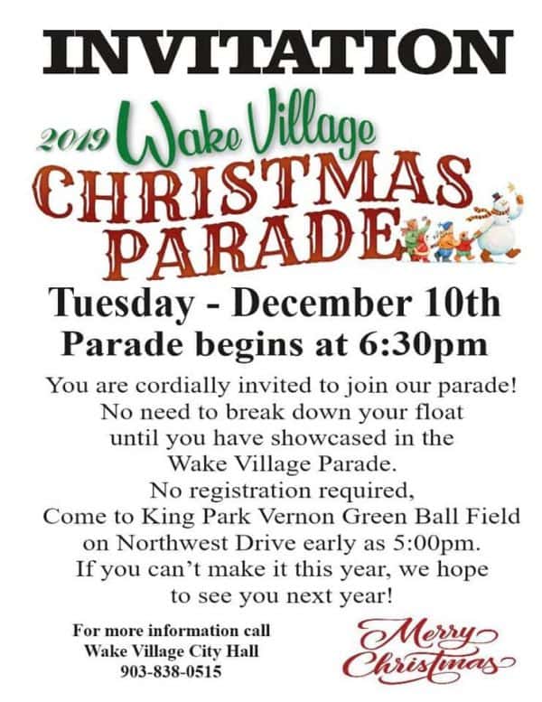 Wake Village Christmas Parade
