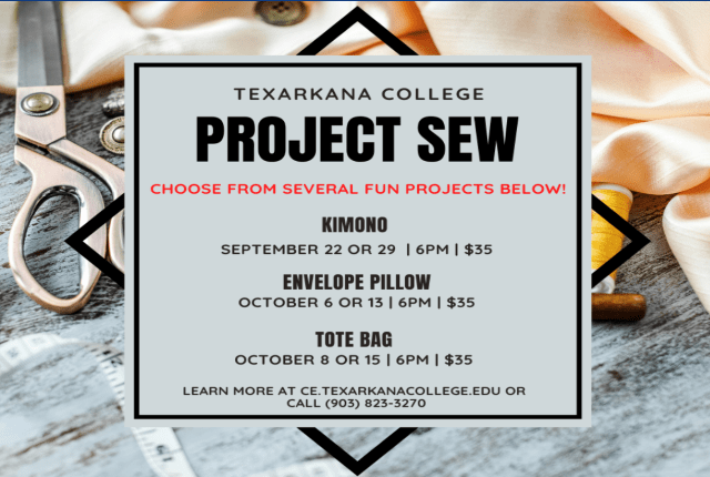 Project Sew at Texarkana College This Week