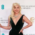 Lady Gaga attends the EE British Academy Film Awards 2022 at Royal Albert Hall in London^ England.