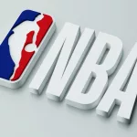 NBA league logo on white background