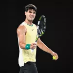 Carlos Alcaraz during the Australian Open AO 2024 Grand Slam tennis tournament on January 24^ 2024 at Melbourne Park in Melbourne^ Australia.