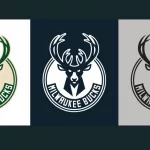 Milwaukee Bucks Color Black and White 3 Style Logo American professional basketball club Vector Illustration Abstract