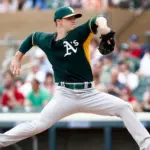 Oakland Athletics starting pitcher Sonny Gray (54) pitches against the Arizona Diamondbacks at Salt River Fields at Talking Stick on March 6^ 2014 in Scottsdale^ Arizona.