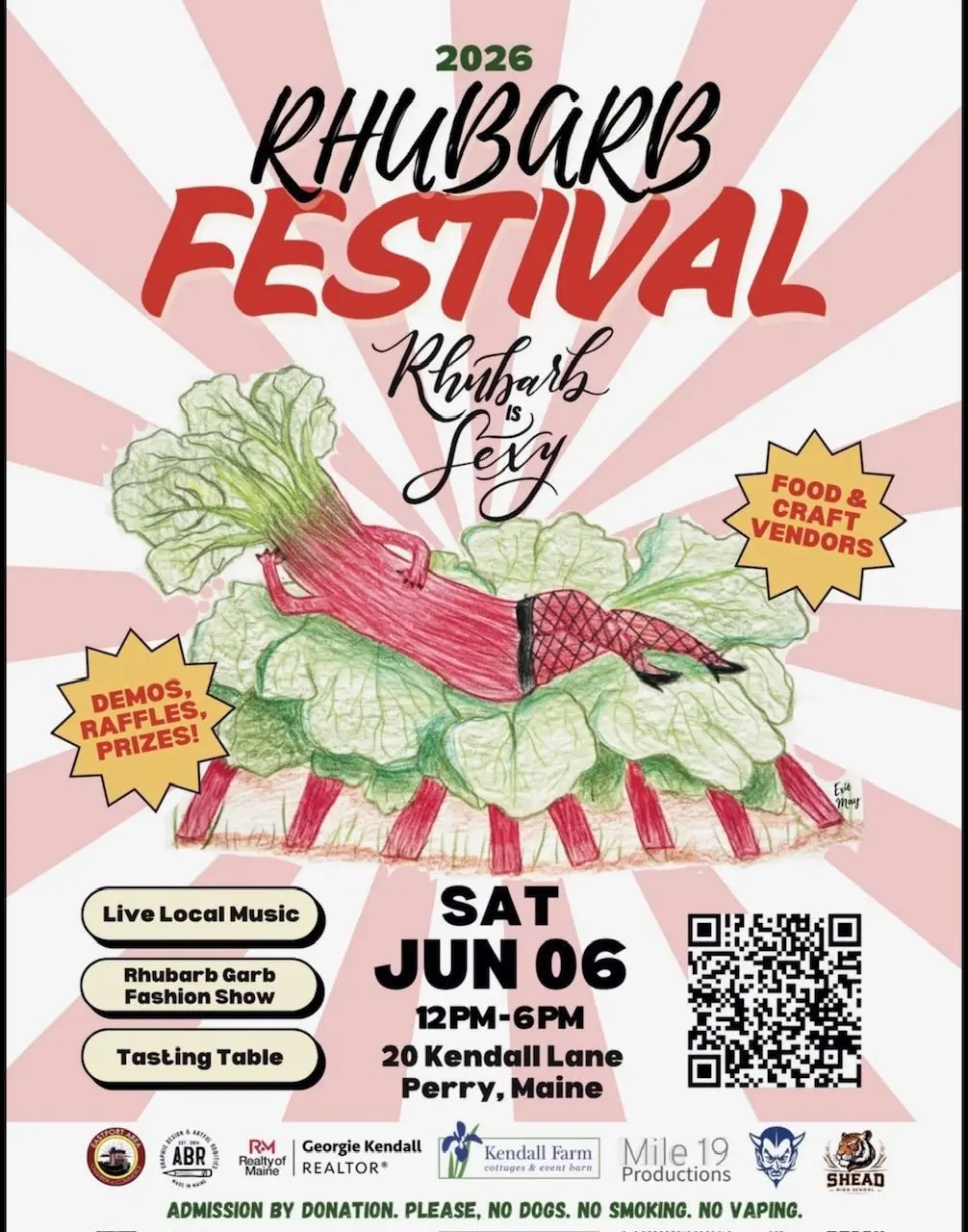 Kick Off Summer Festival Season With Rhubarb ! 2026 @Kenadall Farm 12-6 pm