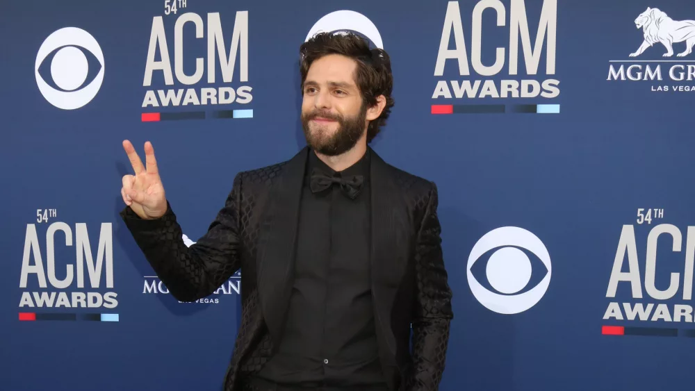 Thomas Rhett at the 54th Academy of Country Music Awards at the MGM Grand Garden Arena on April 7, 2019 in Las Vegas, NV