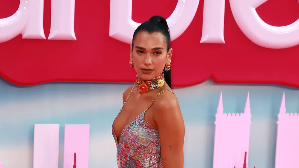 July 12, 2023: Dua Lipa attends the "Barbie" European Premiere at Cineworld Leicester Square in London, England.