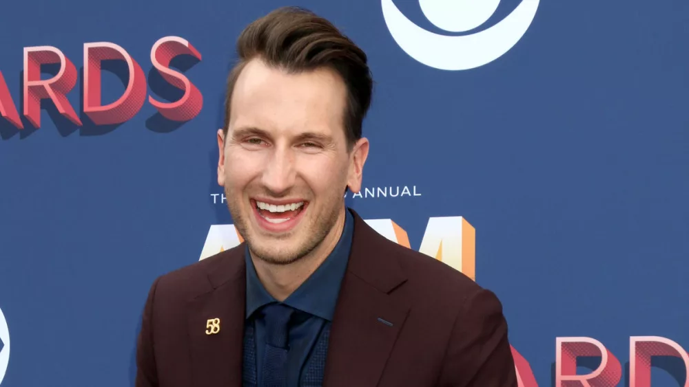 Russell Dickerson at the Academy of Country Music Awards 2018 at MGM Grand Garden in Las Vegas, NV