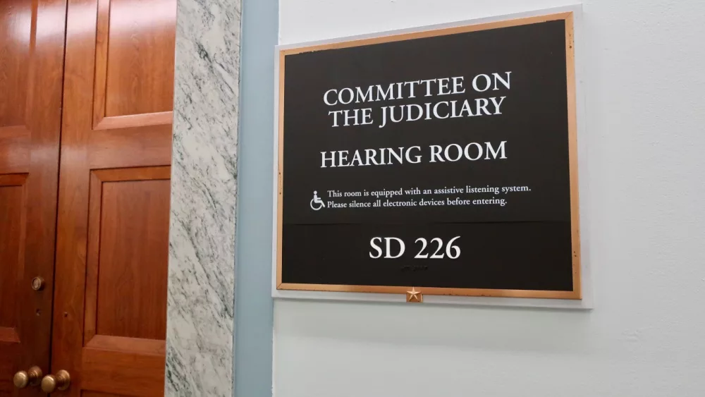 US SENATE COMMITTEE ON THE JUDICIARY HEARING ROOM SD 226 - entrance sign