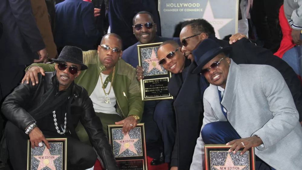 New Edition at the New Edition Walk of Fame Star Ceremony at Hollywood Walk of Fame on January 23, 2017 in Los Angeles, CA