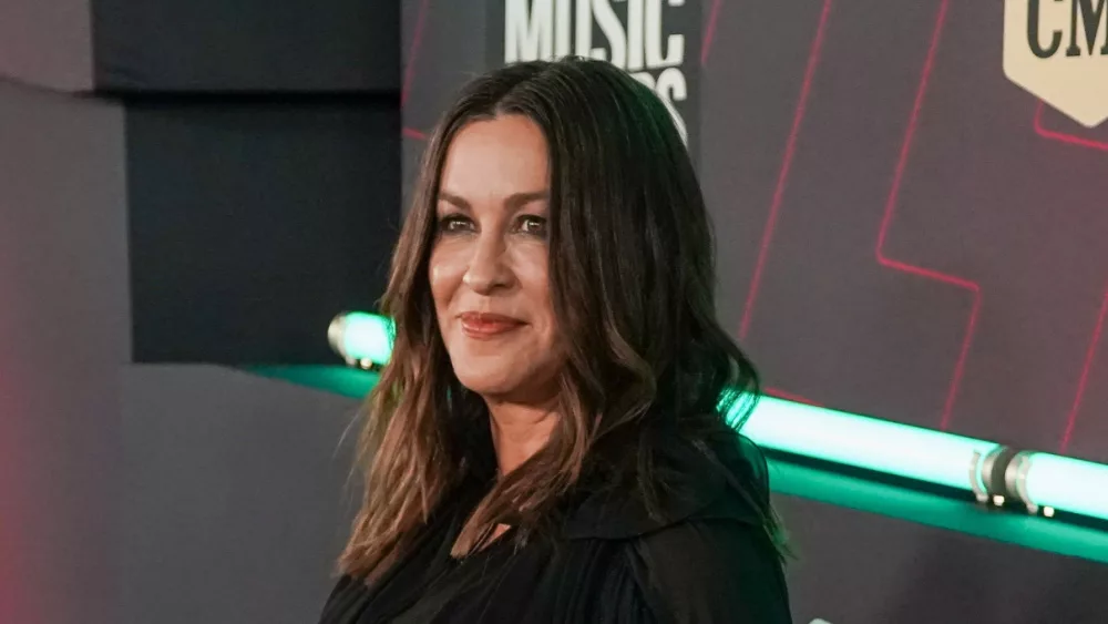 Alanis Morissette attends the 2023 CMT Music Awards at Moody Center on April 2, 2023 in Austin, Texas.