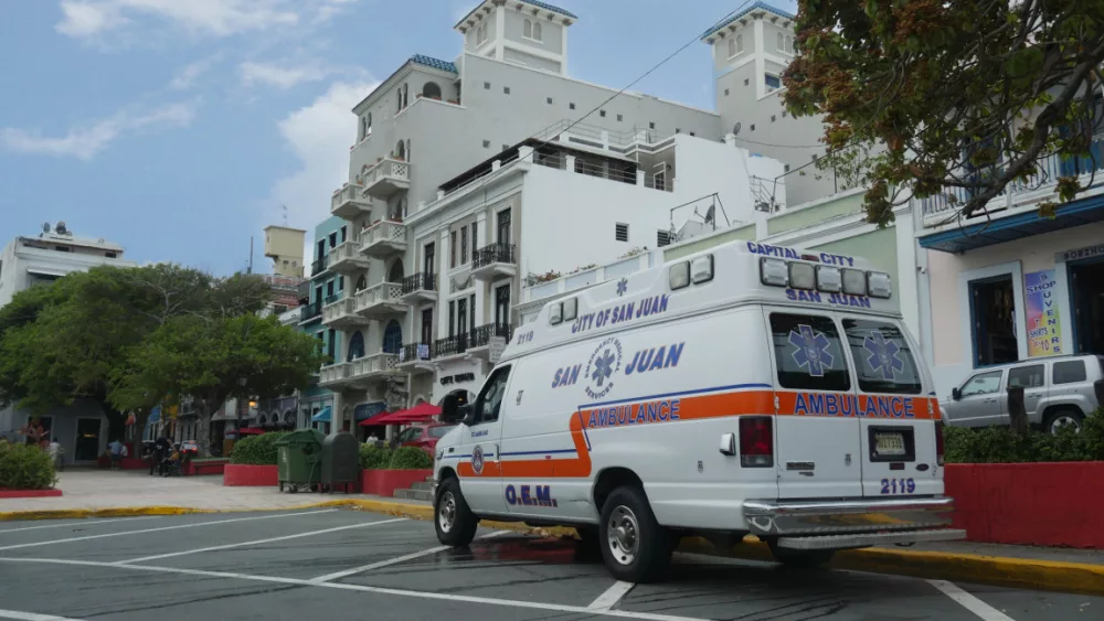 OLD SAN JUAN, PUERTO RICO—ambulance car